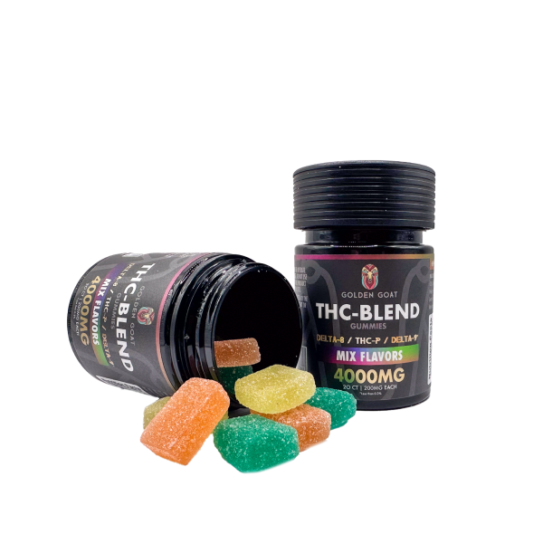 Golden Goat THC-Blend Gummies Delta 8 / THC-P / Delta 9 - Mix Flavors - 4000MG