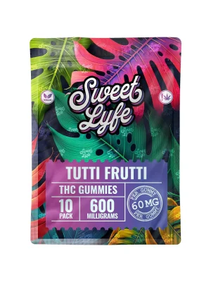 Sweet Lyfe Vegan Gummies 600MG THC Blend - Tutti Frutti