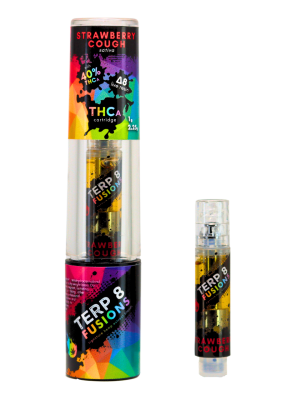 Terp 8 THCA + D8 Live Resin Cartridge - Strawberry Cough - 1g