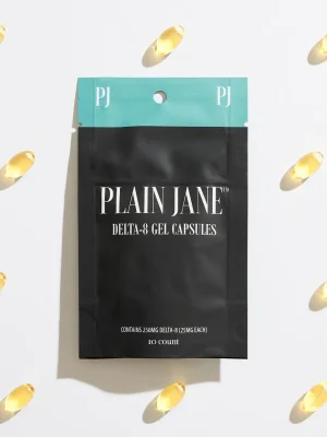 Plain Jane 25 mg Delta 8 THC Gel Capsules - 250MG - 10 Count