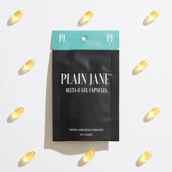 Plain Jane 25 mg Delta 8 THC Gel Capsules - 250MG - 10 Count